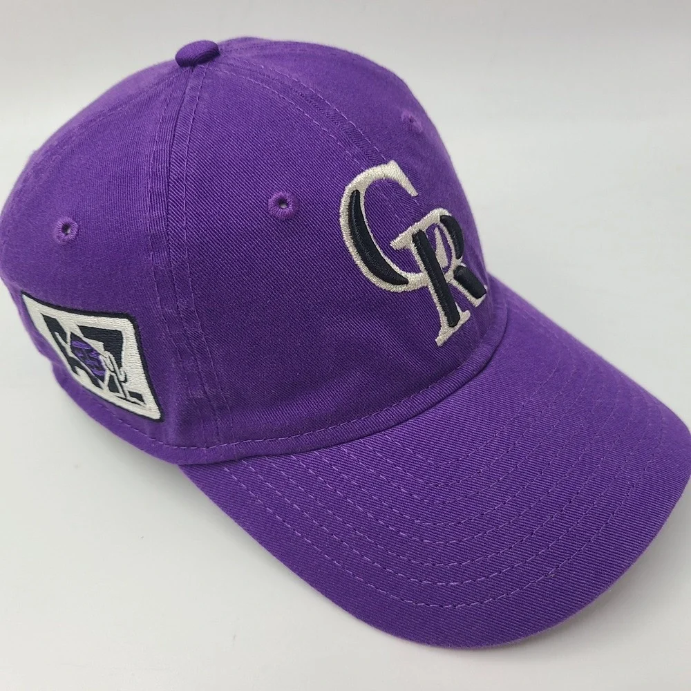 Youth Colorado Rockies Hat Strapback New Era 9Twenty Purple MLB Spring Training